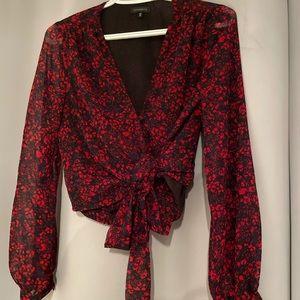 Dynamite wrap long sleeve shirt